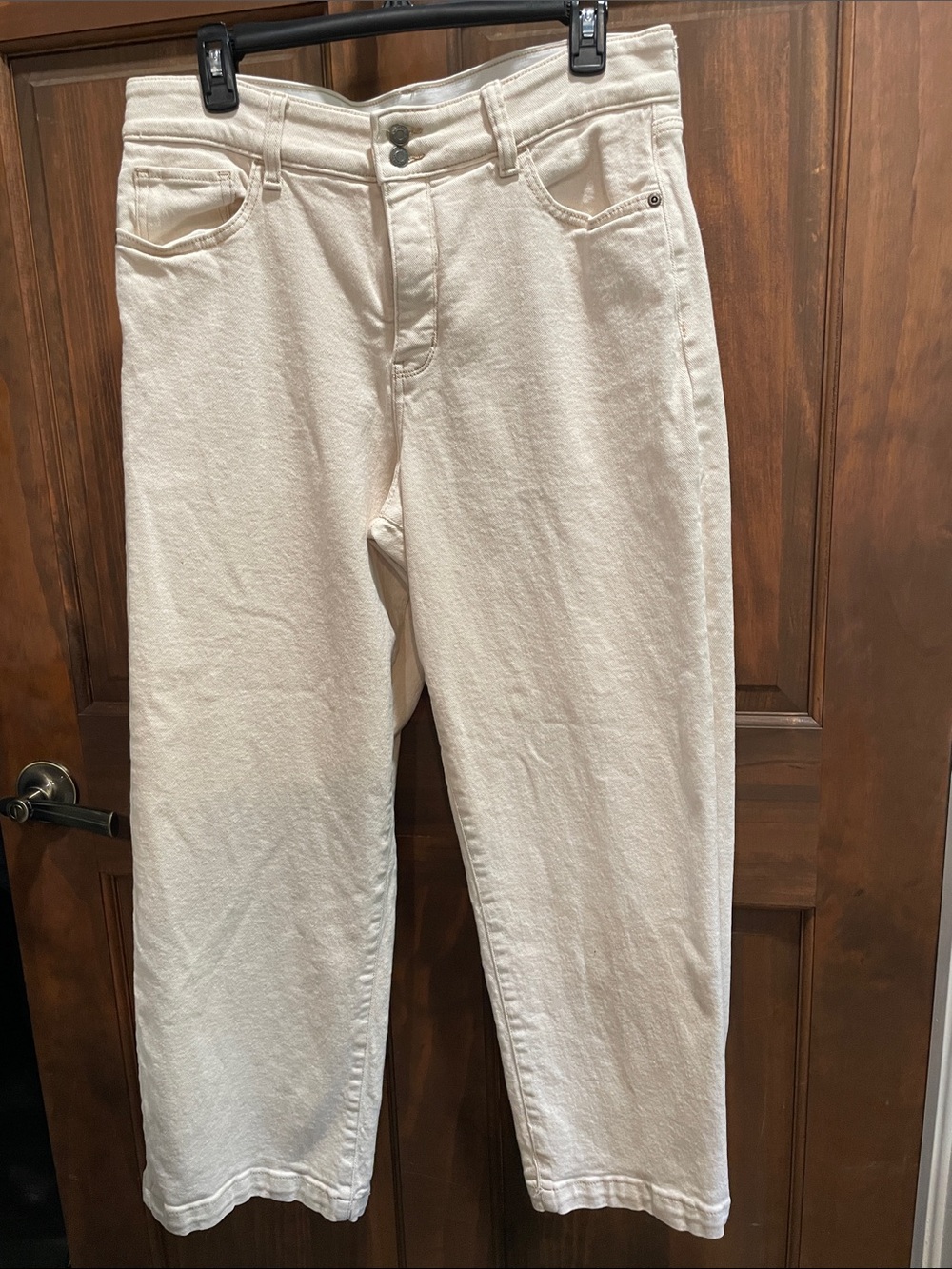 St. John's Bay Cream Wide Leg Jeans